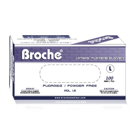 BROCHE LATEKS PUDRASIZ MUAYENE ELDİVENİ ( L )